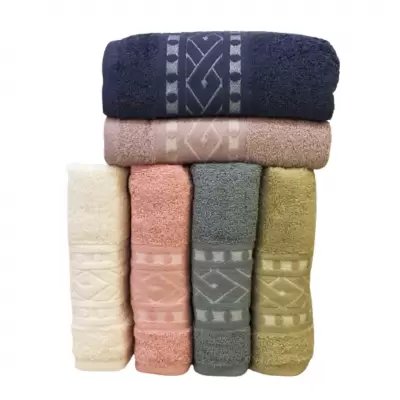 parure serviette 6 pièces multicolor (50x90)