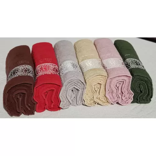 parure serviette 6 pièces multicolor (70x140)