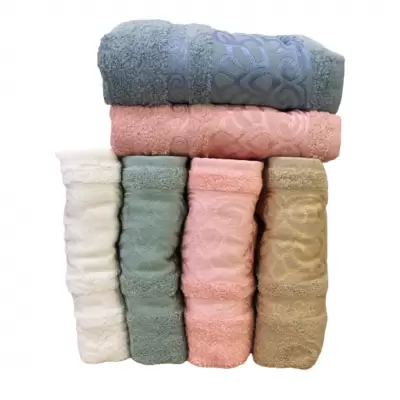 parure serviette 6 pièces multicolor (30x50)