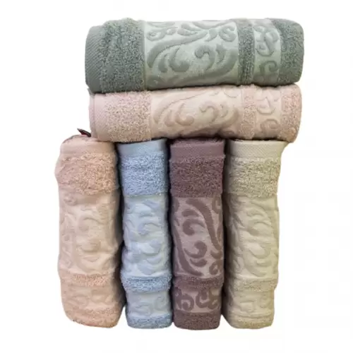 parure serviette 6 pièces multicolor (30x50)