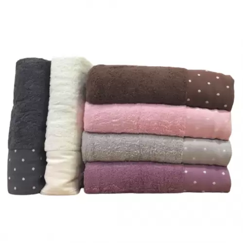 parure serviette 6 pièces dentelle multicolor (70x140)