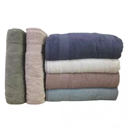 parure serviette 6 pièces  multi couleur (70x140)