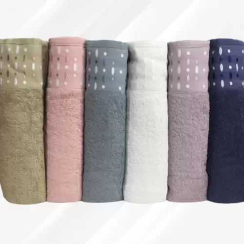 parure serviette 6 pièces multicouleur (50x90)