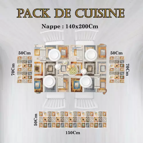 Pack de cuisine (tapis + nappe) 