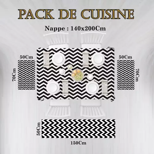 Pack de cuisine (tapis + nappe)