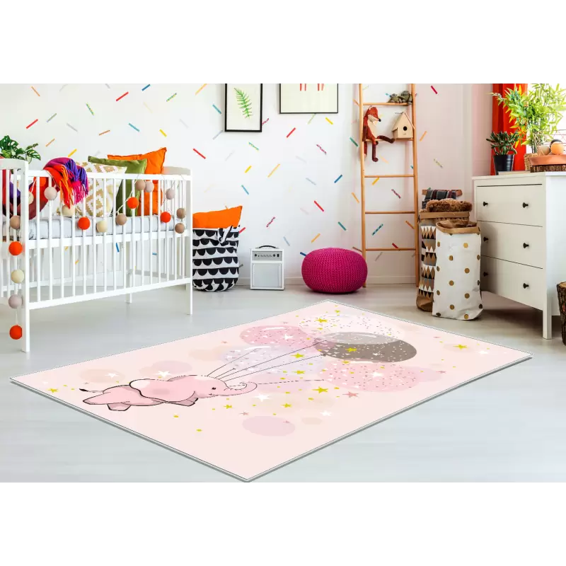 Tapis Enfants 80x150 Coton Antiderapant De Bl