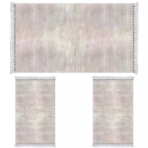 Descente de lit 160X210 anti-dérapant Rectangulaire 3 pièces (DE-BL)