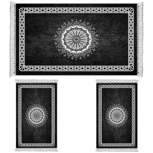 Descente de lit 80x120 coton antidérapant rectangulaire 3 pièces