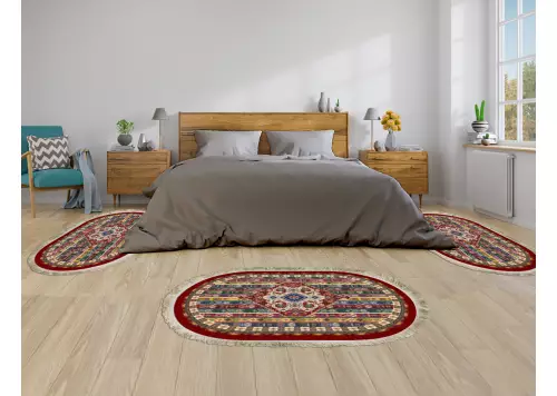 Descente de lit Cuir 80x120 Ovale 3 pièces (QR)