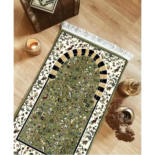 Tapis de prière 70x130 coton antidérapant (QR)