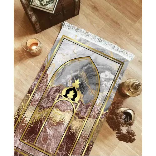 Tapis de prière 70x130 coton antidérapant 