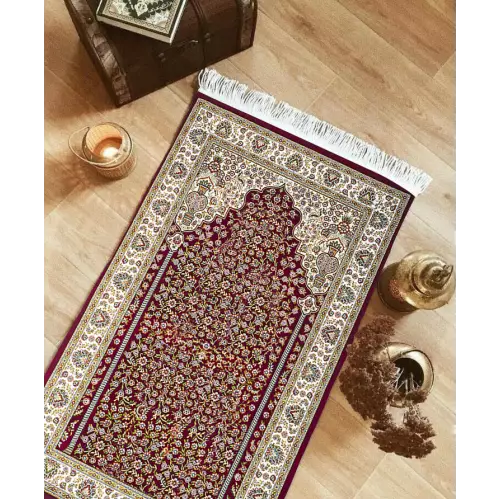 Tapis de prière 70x130 coton antidérapant (QR)