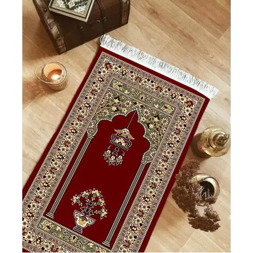 Tapis de prière 70x130 coton antidérapant (QR)