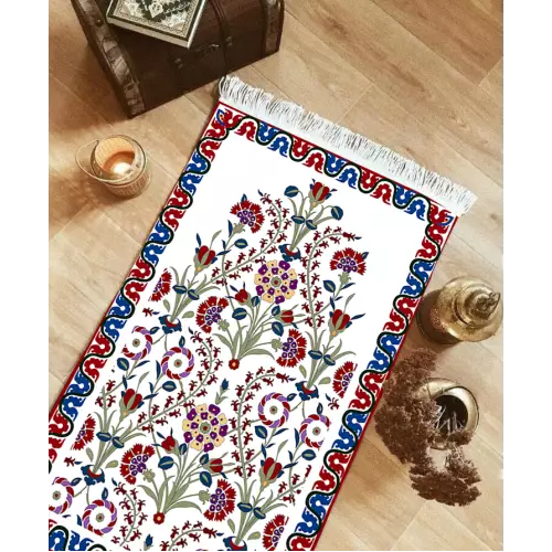 Tapis de prière 70x130 coton antidérapant 