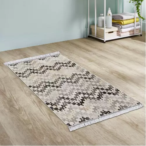 Tapis de couloir 80x200 Coton Antidérapant Rectangulaire  (QR)