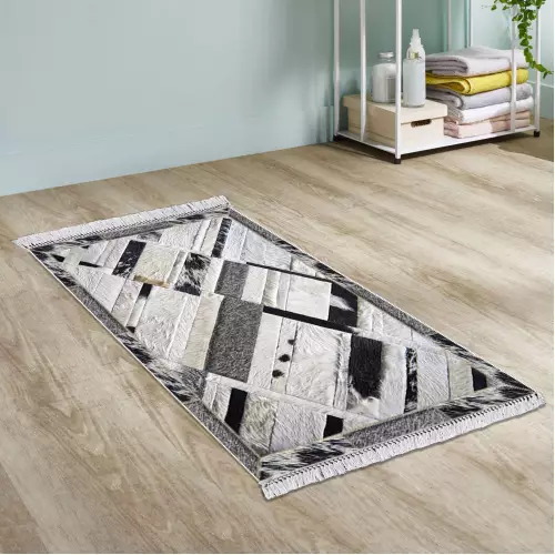 Tapis de couloir 80x150 Coton Antidérapant Rectangulaire (QR)