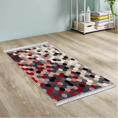 Tapis de couloir 80x200 Coton Antidérapant Rectangulaire (QR)