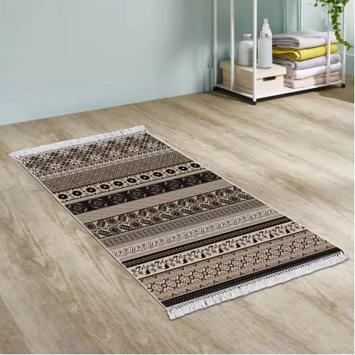 Tapis de couloir 80x150 Coton Antidérapant Rectangulaire (QR)