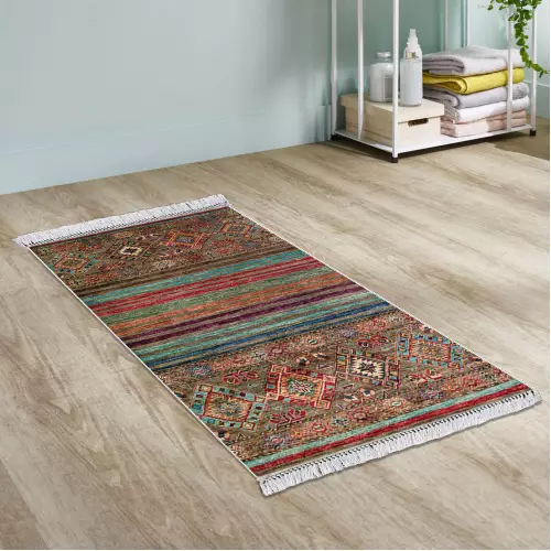 Tapis de couloir 80x150 Coton Antidérapant Rectangulaire (QR)