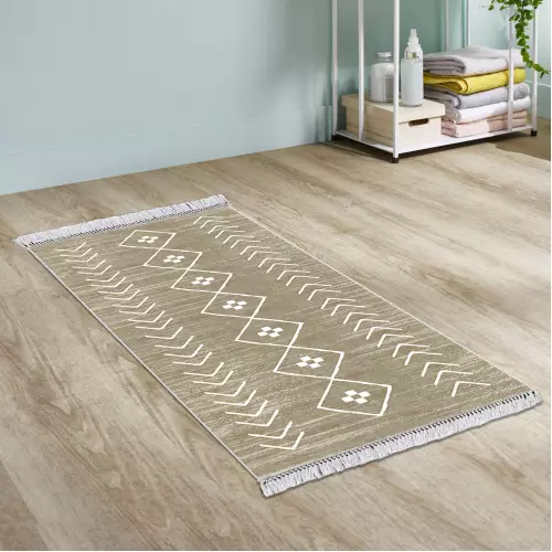 Tapis de couloir 80x150 Coton Antidérapant Rectangulaire (QR)