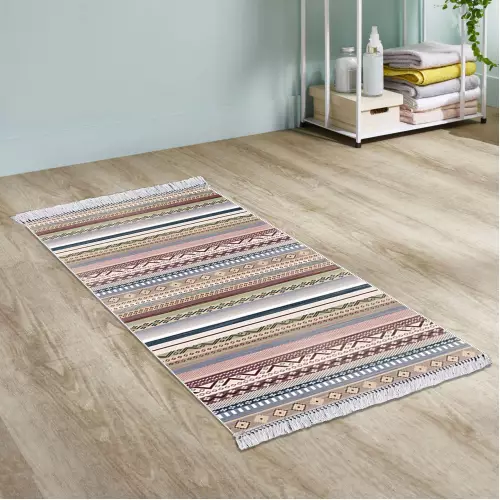 Tapis de couloir 80x150 Coton Antidérapant Rectangulaire (QR)