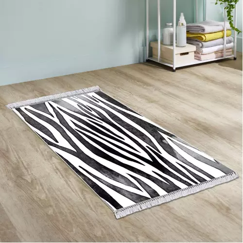 Tapis de couloir 80x200 Coton Antidérapant Rectangulaire  (QR)