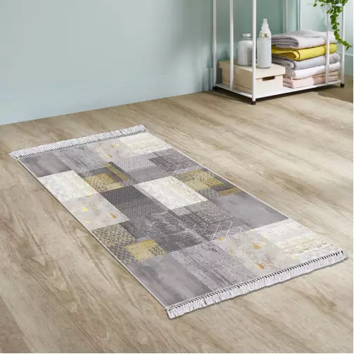 Tapis de couloir 80x200 Coton Antidérapant Rectangulaire (QR)