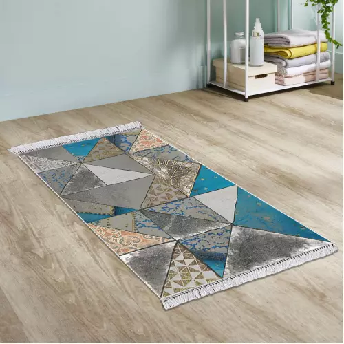 Tapis de couloir 80x150 Coton Antidérapant Rectangulaire (QR)
