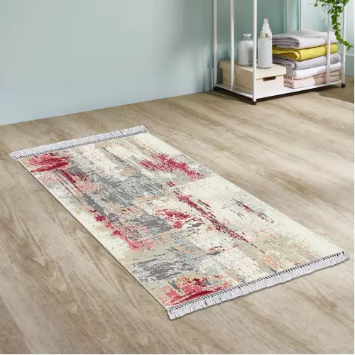Tapis de couloir 80x150 Coton Antidérapant Rectangulaire (QR)
