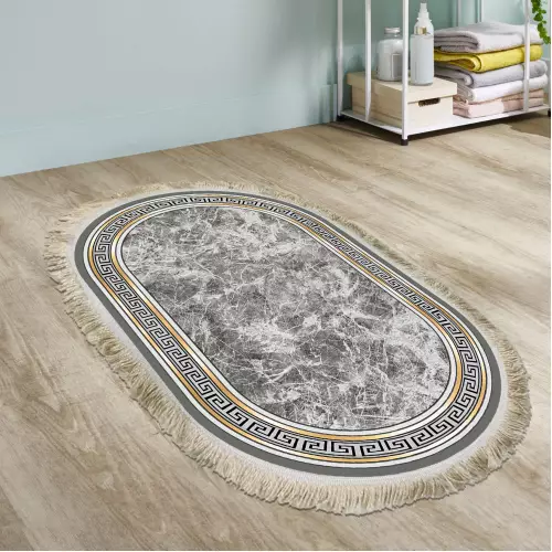 Tapis Ovale 80x120 coton Antidérapant (QR)