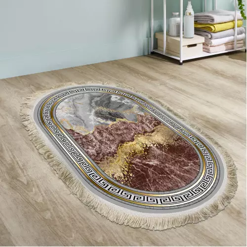 Tapis Ovale 80x120 coton Antidérapant (QR)