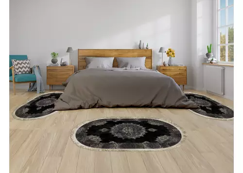 Descente de lit Cuir 80x120  Oval 3 pièces (QR)