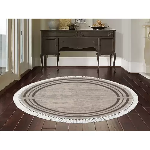 Tapis Rond 160x160 coton antidérapant 