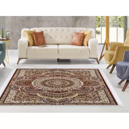Tapis de salon 160x210 coton antidérapant rectangulaire (QR)