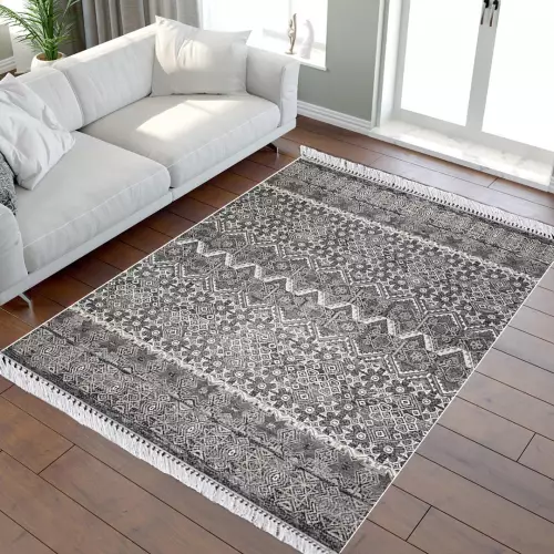 Tapis de salon 180x280 coton antidérapant rectangulaire 