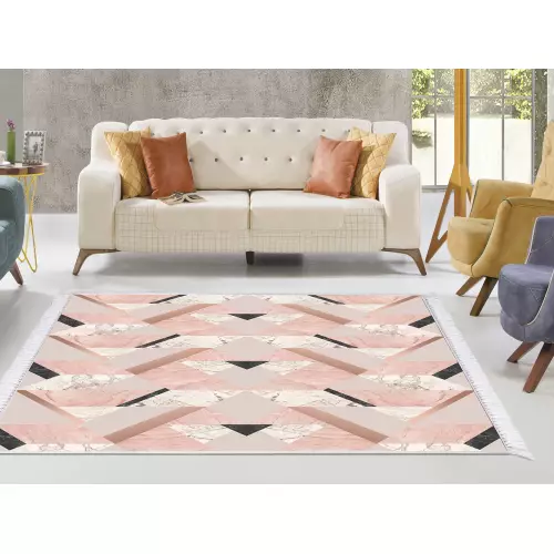 Tapis de salon 180x280 coton antidérapant rectangulaire 