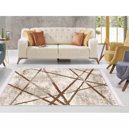 Tapis de salon 160x210 coton antidérapant rectangulaire