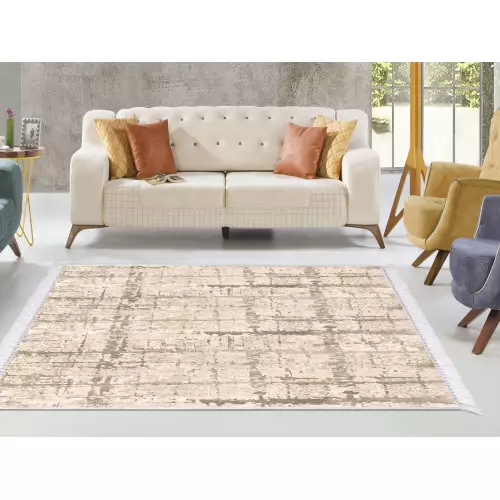 Tapis de salon 160x210 coton antidérapant rectangulaire (QR)