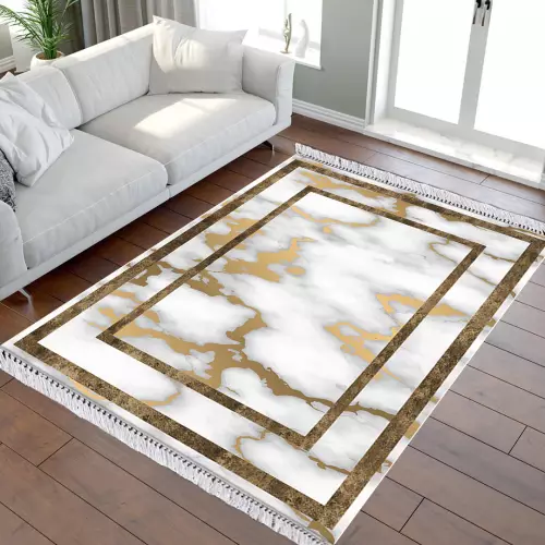 Tapis de salon 180x280 coton antidérapant rectangulaire 