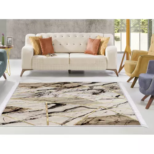 Tapis de salon 180x280 coton antidérapant rectangulaire (QR)
