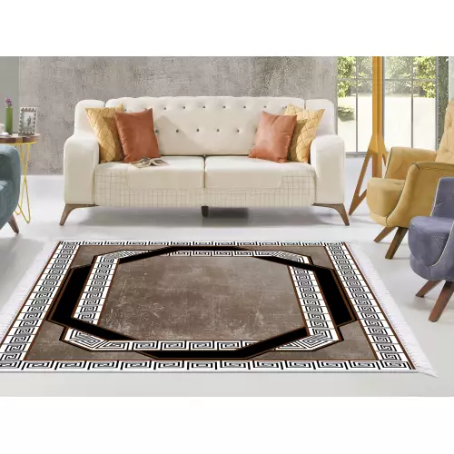 Tapis de salon 180x280 coton antidérapant rectangulaire (QR)