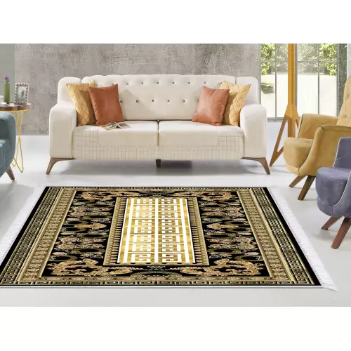 Tapis de salon 180x280 coton antidérapant rectangulaire 