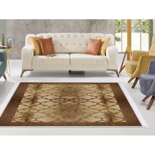 Tapis de salon 160x210 coton antidérapant rectangulaire