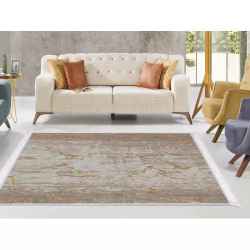 Tapis de salon 160x210 coton antidérapant rectangulaire