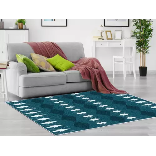 Tapis de salon 180x280 coton antidérapant rectangulaire