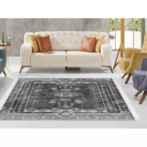 Tapis de salon 180x280 coton antidérapant rectangulaire 