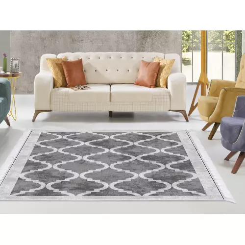 Tapis de salon 180x280 coton antidérapant rectangulaire (QR)