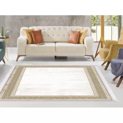 Tapis de salon 160x210 coton antidérapant rectangulaire (QR)