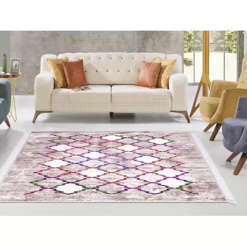 Tapis de salon 180x280 coton antidérapant rectangulaire (QR)