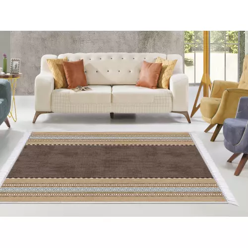 Tapis de salon 160x210 coton antidérapant rectangulaire (QR)